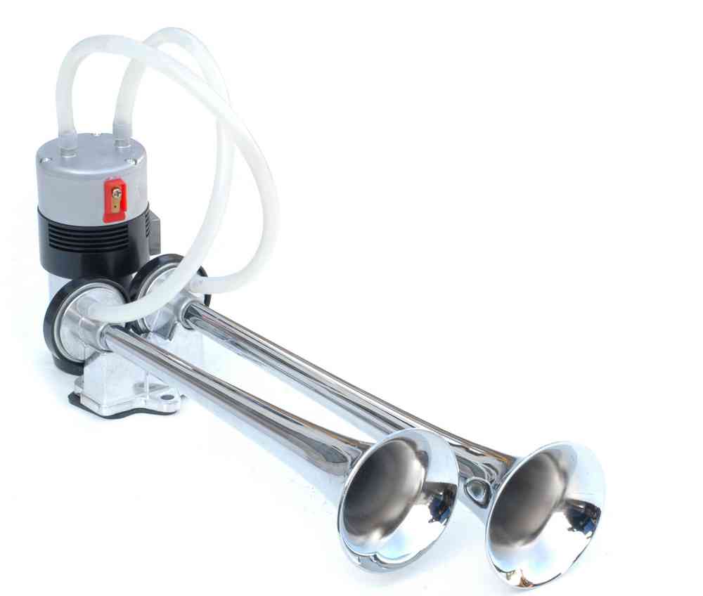 12V Drucklufthorn 1-Klang Horn mit Kompressor L=640mm Nebelhorn Signalhorn 02104