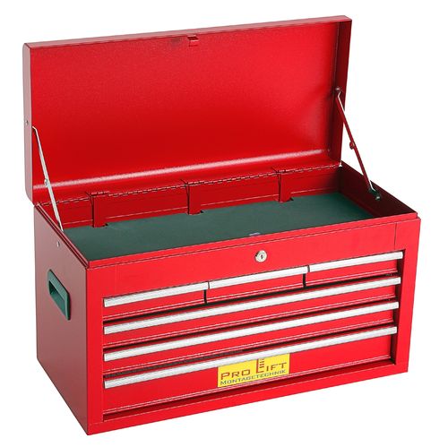 Werkzeugkiste, 6 Schubladen, abschließbar, rot, 00323