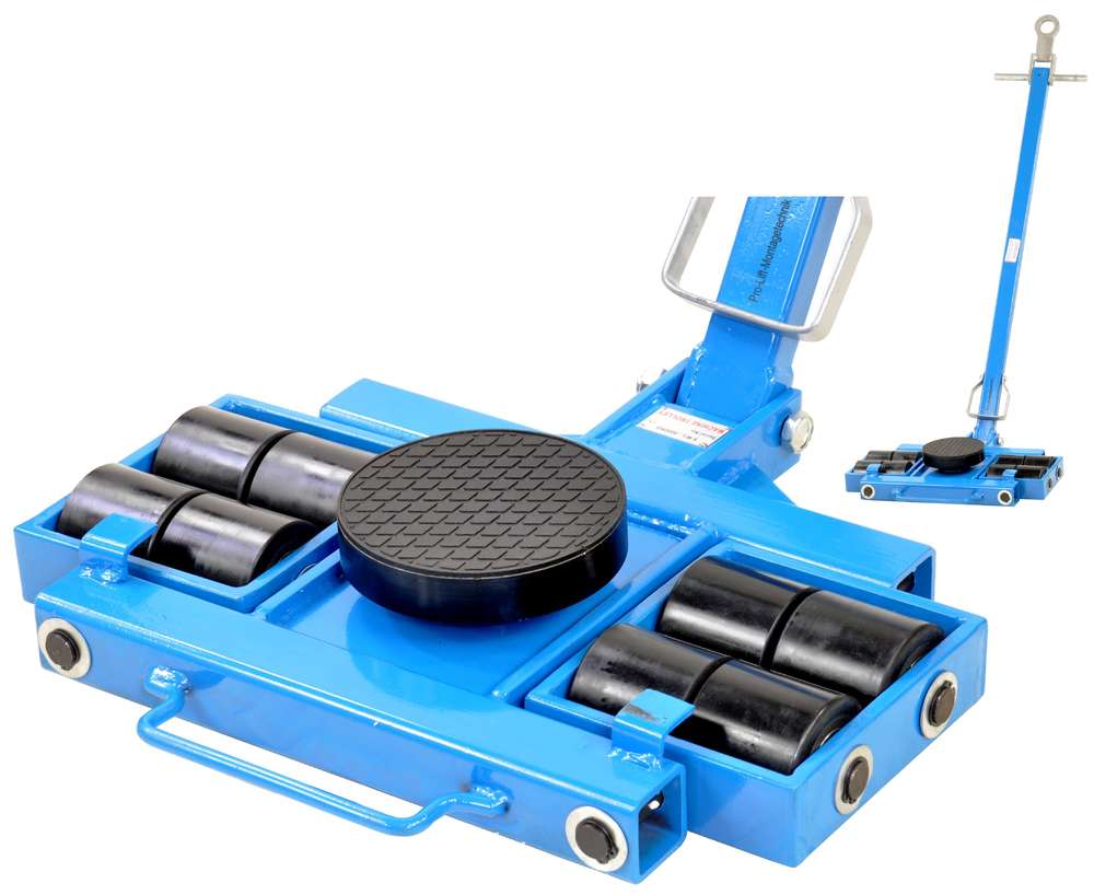 6T Machine Skate 6 Nylon Fixed Wheels 6 Ton 6000KG Rubber Clad Dolly Mover 