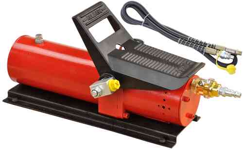 Hydraulikpumpe 690 bar, pneumatische Bestätigung über Wippe, 700cm³, + Schlauch, T rot, 00969