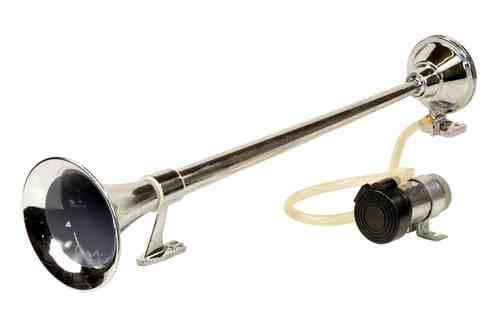 24V Drucklufthorn Einklanghorn Gesamtlänge 64cm Signalhorn mit Kompressor 02105 