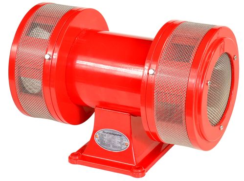230V Sirene Elektrosirene mit Bock, extrem laut mit 123dB, rot, JDW145L, 01623