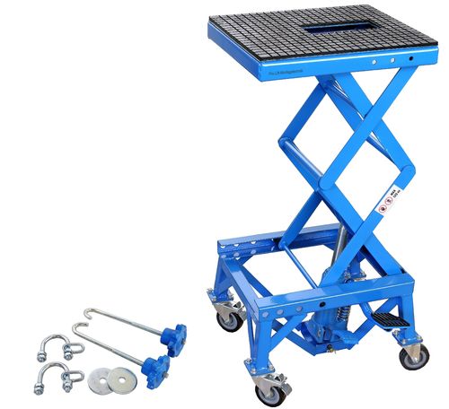 Enduro - Motorradlift 135kg mit Fußpumpe, blau, ML13HSJ, 00584