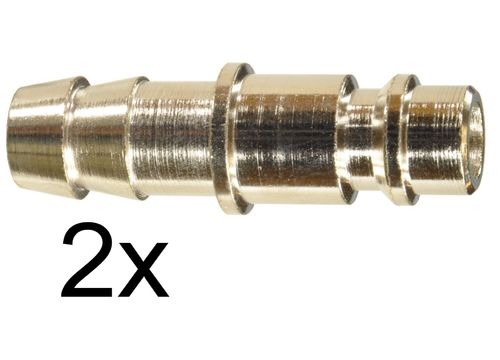 2 Stück    1/4" Schnellkupplung - Gegenstück: Männchen und Tülle für 10mm Schlauch, 113C38S - 01981