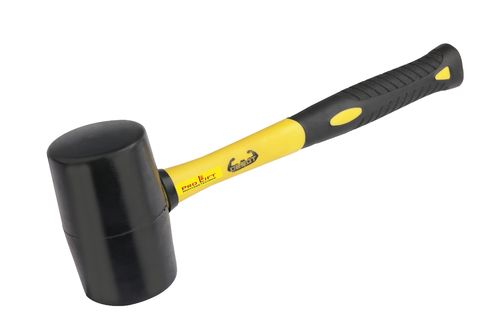Gummihammer 700g Schonhammer Hammer mit Kunststoffgriff schwarz/gelb 02638